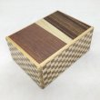 Photo1: 14 steps Random grain/Ichimatsu 4 sun Japanese puzzle box Himitsu-bako (1)