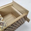 Photo7: 27 steps Yosegi(top panel)/Ichimatsu 5 sun Japanese puzzle box Himitsu-bako  (7)