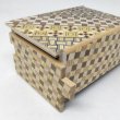 Photo6: 14 steps Yosegi(top panel)/Ichimatsu 4 sun Japanese puzzle box Himitsu-bako (6)