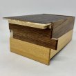 Photo6: 7 steps Rosewood.Walnut wood 5 sun Japanese puzzle box Himitsu-bako (6)