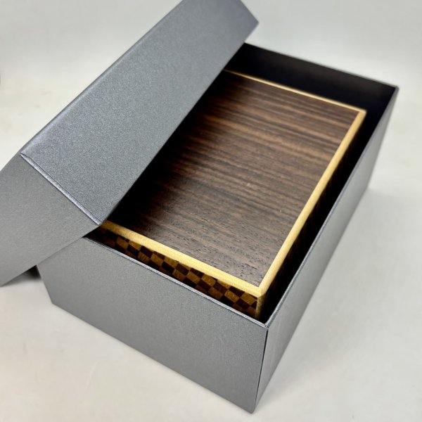 Photo7: 36 steps Rosewood.Ichimatsu 5.3 sun Japanese puzzle box Himitsu-bako (7)