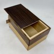Photo4: 7 steps Rosewood.Walnut wood 5 sun Japanese puzzle box Himitsu-bako (4)
