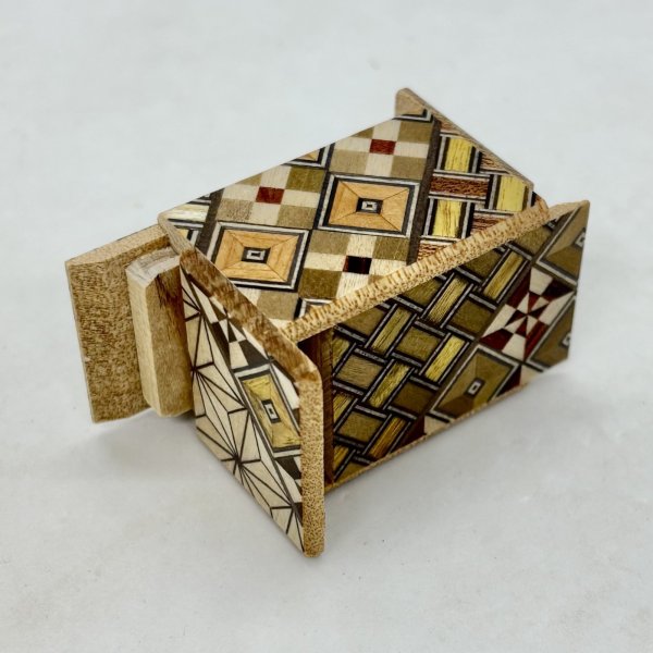 Photo5: 10 steps Yosegi Mame 1 sun Japanese puzzle box Himitsu-bako (5)
