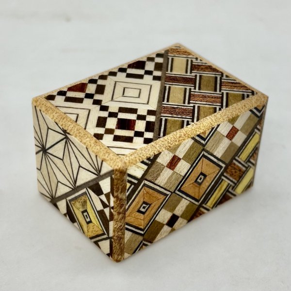 Photo3: 10 steps Yosegi Mame 1 sun Japanese puzzle box Himitsu-bako (3)