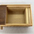 Photo4: 14 steps Random-grain(top panel)/Walnut.Ichimatsu 4 sun Japanese puzzle box Himitsu-bako (4)