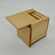 Photo2: 4 steps Agathis-wood Cube 2 sun Japanese puzzle box Himitsu-bako (2)
