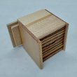 Photo3: 4 steps Zebra-wood.Agathis-wood Cube 2 sun Japanese puzzle box Himitsu-bako (3)