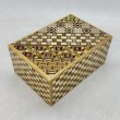 Photo1: 14 steps Yosegi(top panel)/Ichimatsu 4 sun Japanese puzzle box Himitsu-bako 02 (1)