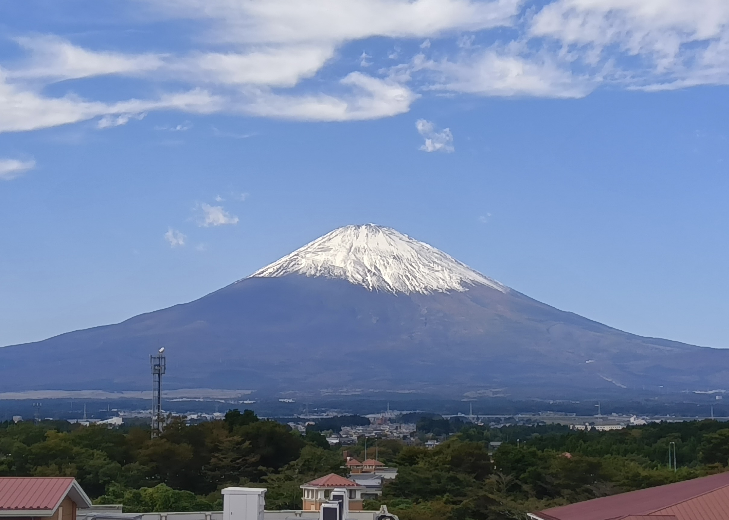 The first Snow on Mt. Fuji