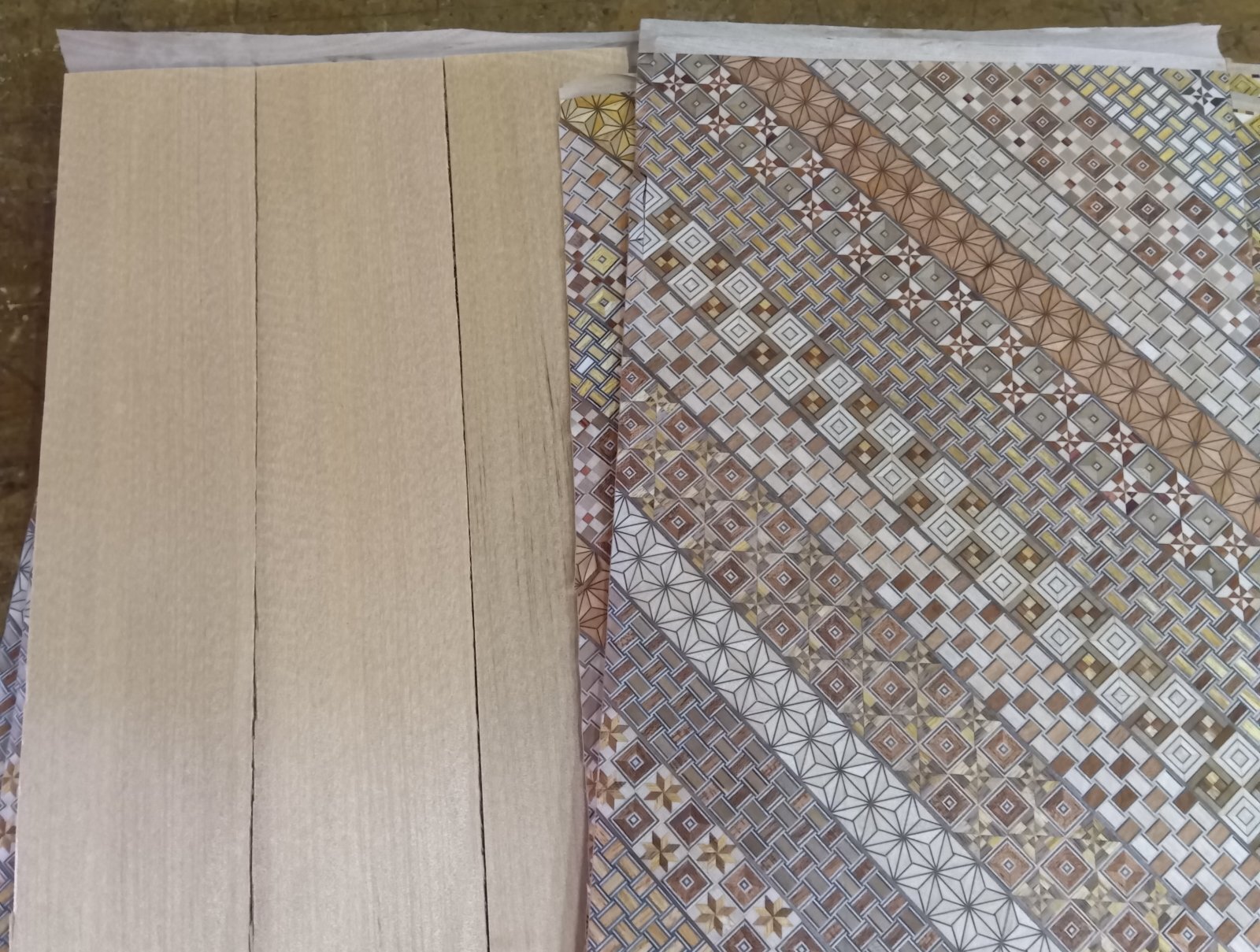 Yosegi for Mame puzzle boxes